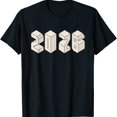 thumbnail image 1 of Men's 2026 New Year T-Shirt- Heavyweight Casual Street Style with-2026 Number Print(Black/White)- Minimalist Beige Cube Design Round Neck Short Sleeve Shirt Sui Cool 2026 Men's T-shirt Men's 2026, 1 of 5