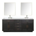 thumbnail image 4 of Abbey 80" W Brown Oak Double Vanity, Cultured Marble, Faucet Set and 36" Mirrors, 4 of 6