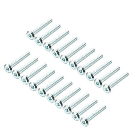 

M6x50mm Hex Screw Bolts Carbon Steel Zinc Plated 20 Pack