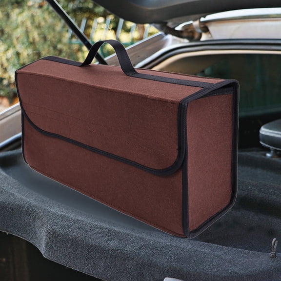 Folding Car Trunk Bag, Felts Storage Pouch for Vehicle, Trunk Felts Portable Storage Bag, Collapsibles Car Trunk Storage Organizer, Large Capacity Multifunctional Vehicle Storage Box