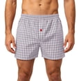 thumbnail image 3 of IhhxPro Men's Beach Shorts Plaid Quick Dry Elastic Waist Casual Checkered Lightweight Summer Swim Trunks with Pockets Loose Fit S-XL, 3 of 8