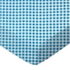 SheetWorld Fitted 100% Cotton Percale Play Yard Sheet Fits BabyBjorn Travel Crib Light 24 x 42, Turquoise Gingham Check