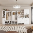 thumbnail image 5 of RichYa 71"H Tall Entryway Storage Cabinet,4 Doors Kitchen Pantry Cabinet with Open Shelf,3 Tier Storage Cabinets for Living Room,Entryway,White, 5 of 13