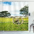 thumbnail image 1 of Ambesonne Wagon Wheel Shower Curtain, Green Meadow, 69"Wx75"L, Multicolor, 1 of 3