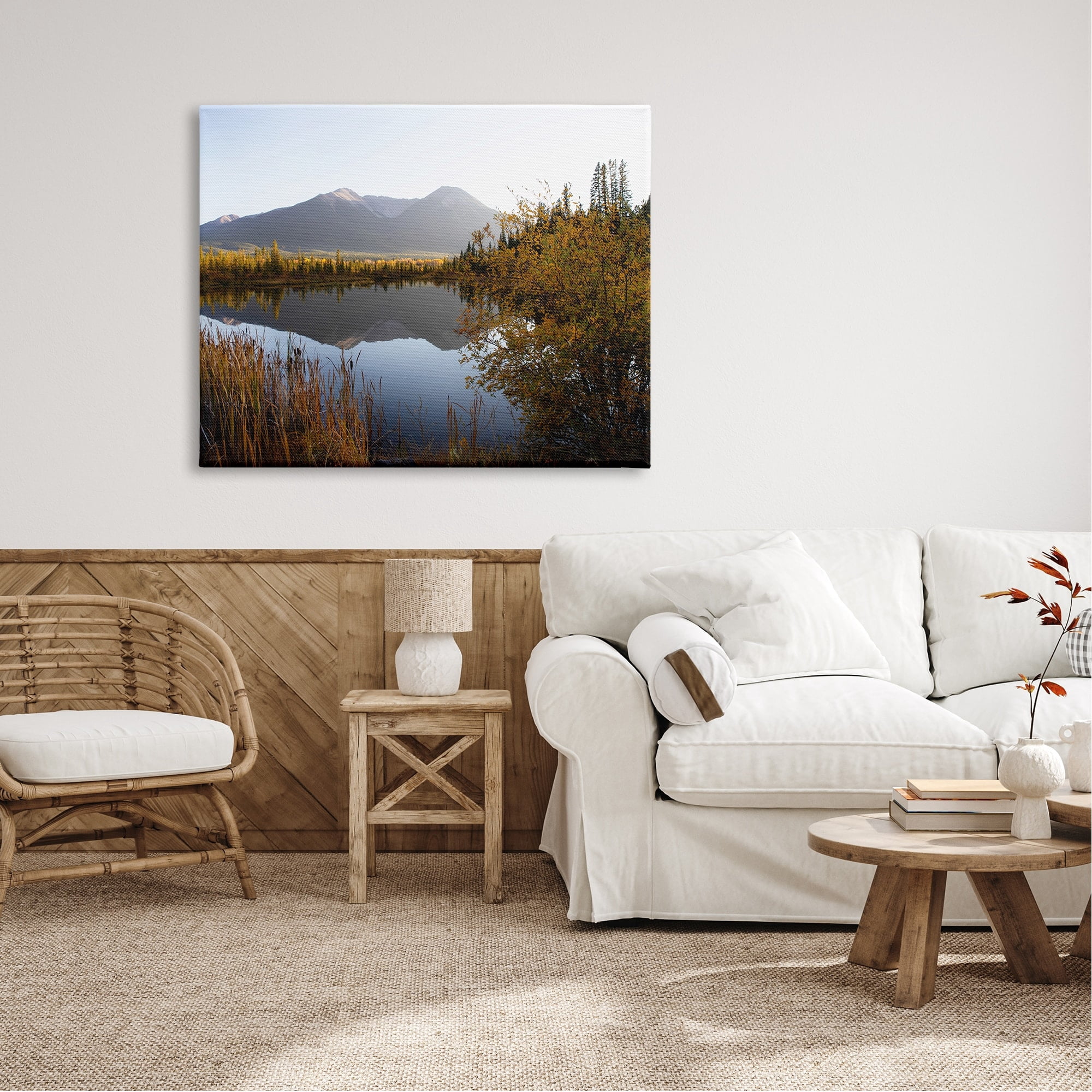 Stupell Industries Breathtaking Mountain Lake Reflection Landscape Photography, 48 x 36, Design by Carol Robinson