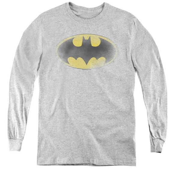 Batman - Faded Logo - Youth Long Sleeve Shirt - Large