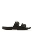 thumbnail image 1 of Women's Fit Flop Gracie Buckle Leather Slides Sandals in Black, 1 of 5