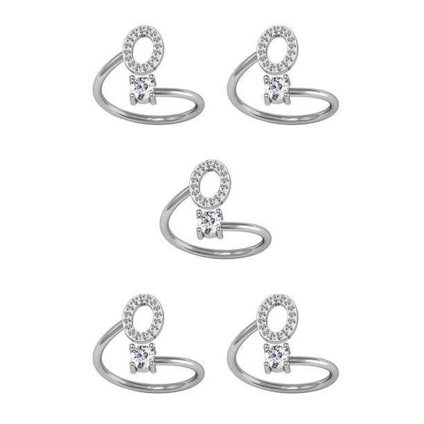 Anillo abierto Jumpingount de Cobre letras mayúsculas ajustable plata