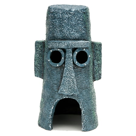 UPC: 0030172045806 | Penn-Plax SpongeBob SquarePants Aquarium Resin Ornament – Squidward’s Easter Island Home – Medium  Gray