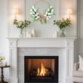 thumbnail image 4 of Spring Tulip Wreath for Front Door, Tulip Floral Wreath for Outdoor Wedding Decor, Boho Easter Holiday Wall Party Supplies ,16 Inches, White, 4 of 5