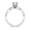 thumbnail image 3 of Oryn Jewel Solitaire Engagement Ring - 2.2 Ct Marquise Cut Lab Created Diamond - 14K White Gold Over Twisted Band Design - Stylish Jewelry for Women’s Special Moments - Elegant and Classy Design, 3 of 6