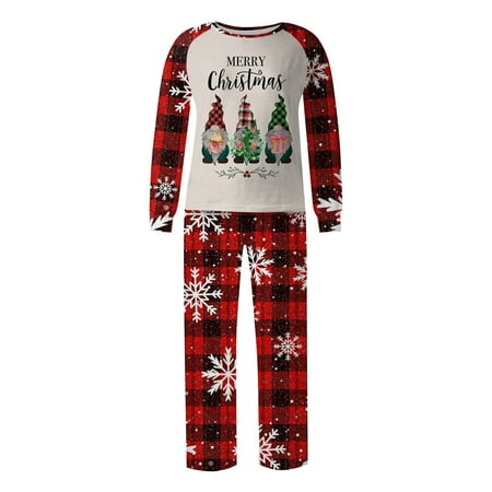 

Steady Matching Christmas Pajamas Couples Christmas Prints Family Matching Long Sleeve Tops+Pants Set Family Matching Sets