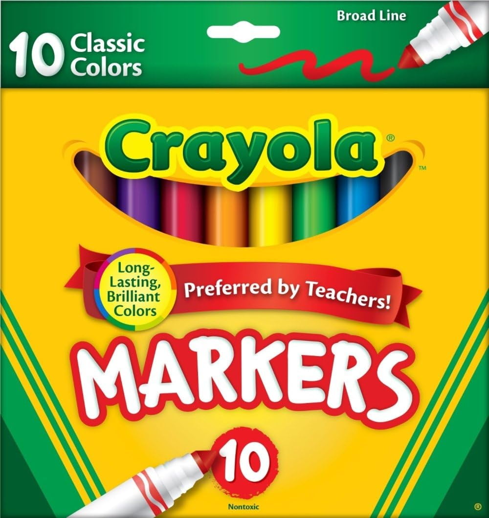 Crayola Color Max Washable Markers, Value Pack, Broad Point, Classic Colors, 480 Count, 48 Pack