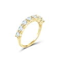 thumbnail image 2 of JewelersClub Aquamarine Ring – Stunning 14K Gold Over Silver Ring with 1.00 Carat T.G.W. Aquamarine - Elegant 7-Stone Ring Design - Hypoallergenic 14K Gold Over Silver, 2 of 4