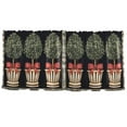 thumbnail image 7 of Yayeee Kitchen Curtains Tier Set of 2 Light Filtering 57"x24" Over Sink Window Panels, Beige Striped Trees, 7 of 7