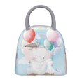 thumbnail image 1 of Balery Cute Elephant Bolsa de Almuerzo para Mujeres, Caja de Almuerzo, Bolsa de Almuerzo Pequeña Impermeable, Tote de Almuerzo Reutilizable con Gran Capacidad, 1 of 6