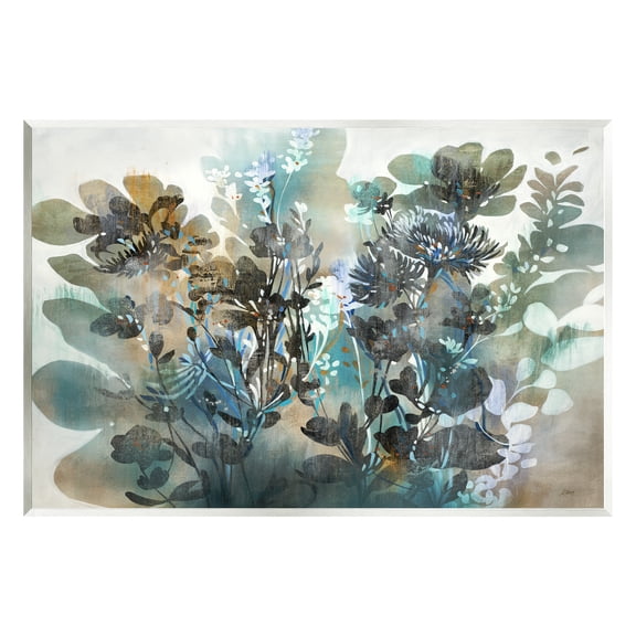 Stupell Overlapping Flower Sprigs Modern Shapes Abstract Painting Wall Plaque Unframed Art Print Wall Art