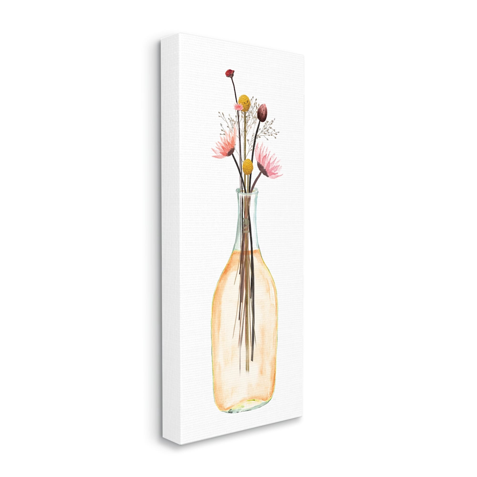 Stupell Industries Minimal Flower Bouquet Arrangement Glass Jar Illustration , 20 x 48, Design by Susan Jill