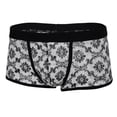 thumbnail image 4 of Pantalones cortos transparentes estampados florales de la ropa interior del L Zulema Ropa interior de encaje de los hombres, 4 of 7