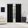 thumbnail image 6 of Sun Zero Graham 2-pack Magnetic Closure 100% Blackout Grommet Curtain Panel Pair, 40"W x 95"L, Black, 6 of 8