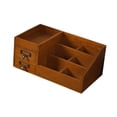 thumbnail image 4 of Organizador de escritorio con 2 cajones Organizador de perfumes Madera Caja de almacenamiento de cajones de maquillaje multipropósito para estantes de, 4 of 9