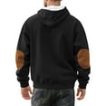 thumbnail image 4 of pstuiky camisas de manga larga para hombre, Blusa informal holgada de color liso con botones y cordón de moda para hombre, de manga larga, con capucha salir tops xl, 4 of 4
