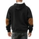thumbnail image 4 of pstuiky camisas de manga larga para hombre, Blusa informal holgada de color liso con botones y cordón de moda para hombre, de manga larga, con capucha salir tops xl, 4 of 4