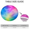 thumbnail image 6 of Rainbow Tie Dye Cloud Round Fitted Tablecloth with Elastic Edge,Dining Table Cover Waterproof,Outdoor Round Tablecloth for Camping,Dining,Indoor and Outdoor, 6 of 7