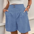 thumbnail image 2 of yillto Womens Dressy Trousers Shorts Pleated High Waist Summer Casual Business Short Pants with Pockets, 2 of 7