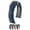 Blue Band / Gold Buckle, variant on HIRSCH Camelgrain Hypoallergenic Leather Watch Strap - Black Band / Gold Buckle - M - 9mm