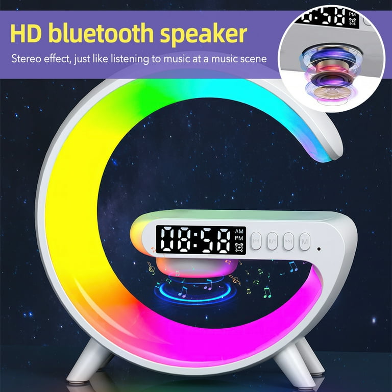 Smart Colorful Led wireless charger Speaker