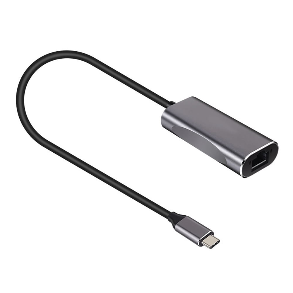 Toma Adapter TypeC To Rj45 Aluminum Alloy Portable Connector
