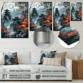 thumbnail image 4 of Designart "Maple s Nocturnal Dance V" Japon Landscape Metal Art Print, 4 of 5