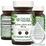 Natural Nutra R-Alpha Lipoic Acid (Alfa-Lipoic) with R-Fraction ALA, Fight Free Radical and Maintain Healthy Blood Sugar Level, Antioxidant Support Supplement, 100 mg, 30 Vegan and Vegetarian Tablets