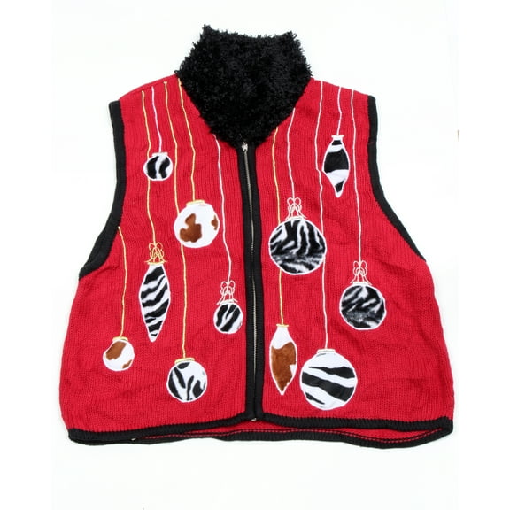 Vintage One of a kind Ugly Christmas Holiday Sweater Vest - Medium