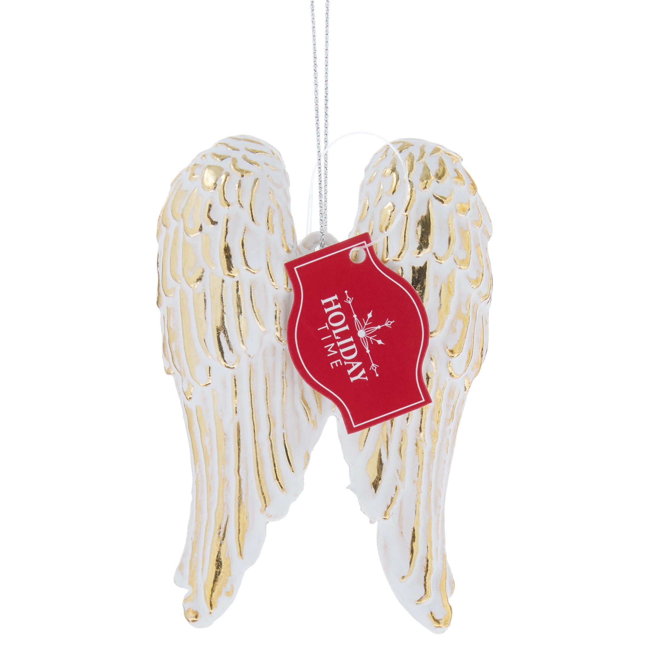 Gold and White Angel Wings Christmas Ornament, 3.8", by Holiday Time