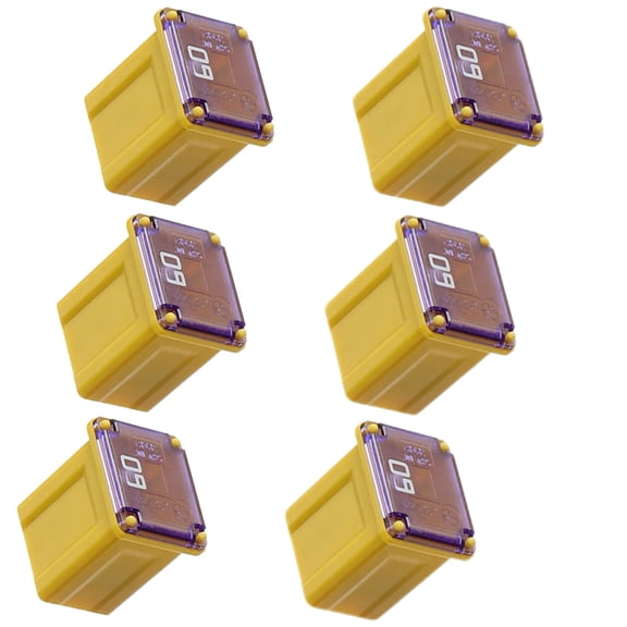 6 Pcs 60A Low Profile JCASE Automotive FMX Fuse, 60 Amp Heavy-Duty Replacement Fuse for Cars, Trucks and SUVs