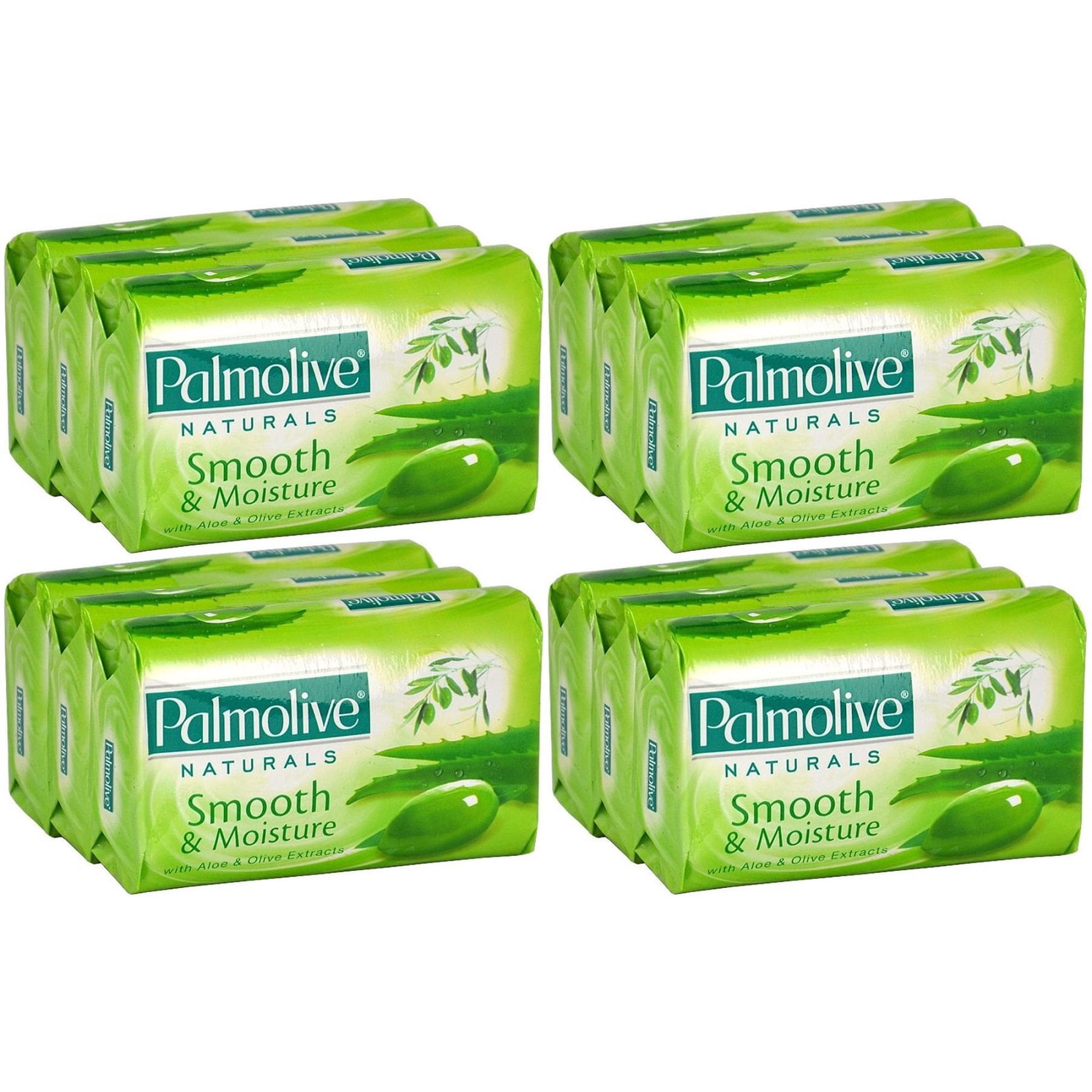 Palmolive Naturals Moisture Care With Aloe And Olive Extracts Bar Soap, 80 Gram / 2.8 Ounce, 3 Count (Pack Of 4) 12 Bars Total