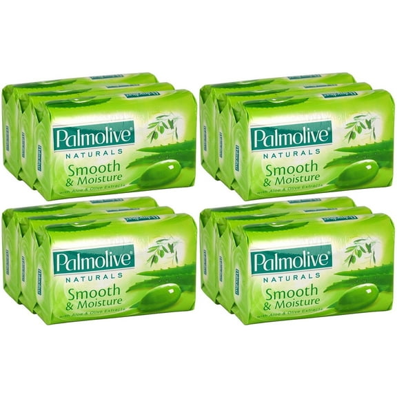 Palmolive Naturals Moisture Care With Aloe And Olive Extracts Bar Soap, 80 Gram / 2.8 Ounce, 3 Count (Pack Of 4) 12 Bars Total