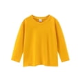 thumbnail image 3 of Asxite Toddler Solid Tops Crew Neck Long Sleeve Soft Cotton Cozy Casual Pullover Fall Winter Tee 3Y, 3 of 7