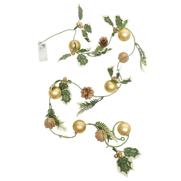 Phenofice Golden Christmas String Lights for Home Decoration with High Brightness 20 LED Plastic Copper Wired