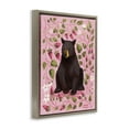thumbnail image 3 of Stupell Industries Scandinavian Bear & Blackberry Plants Brown Floating Frame Canvas Art, 17 x 21, by Renee Thompson, 3 of 8