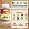 thumbnail image 2 of 2 Pack Best Naturals Zinc 50 mg 240 Tablets, 2 of 7