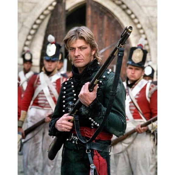 Sharpe 1990's TV Sean Bean as Richard Sharpe holding rifle & troops 11x17 poster