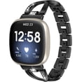 thumbnail image 1 of REQO Compatible with Fitbit Versa 4/Sense 2/Versa 3/Sense Bands for Women Metal Replacement Wristbands Strap with Bling Crystal Diamond Rhinestone Bracelet Bangle for Versa 4/Sense 2/Versa 3/Sense, 1 of 6