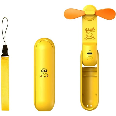 

QINGYU Handheld Mini Fan Rechargeable Pocket Fan 2000mAh Battery Powered [14-21 Working Hours]