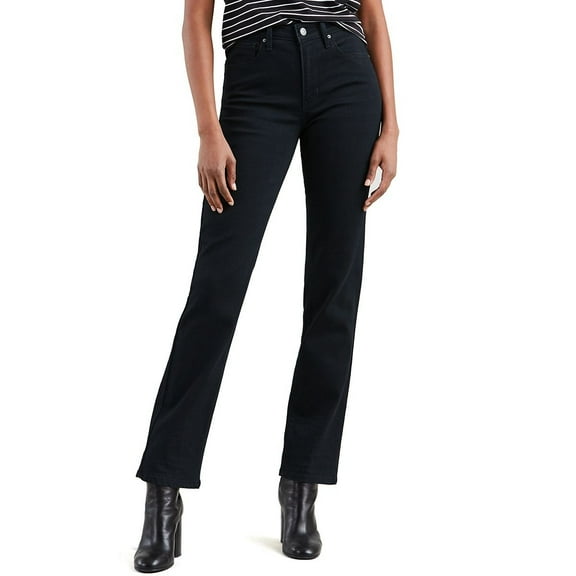 Women's 724 Straight-Leg Jeans Color: Soft Black Size: 31