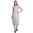 thumbnail image 1 of Moomaya Printed Womens Sleeveless Peter Pan Collar Kurta Pant Set,2 Piece Ethnic Set, 1 of 6
