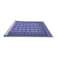 thumbnail image 2 of Ahgly Company Machine Washable Indoor Round Southwestern Blue Country Area Rugs, 7' Round, 2 of 4