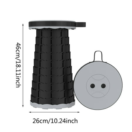 

Portable Telescopic Stool Foldable Telescopic Light Adult Stool Easy To Carry Tools Home Improvement Gray